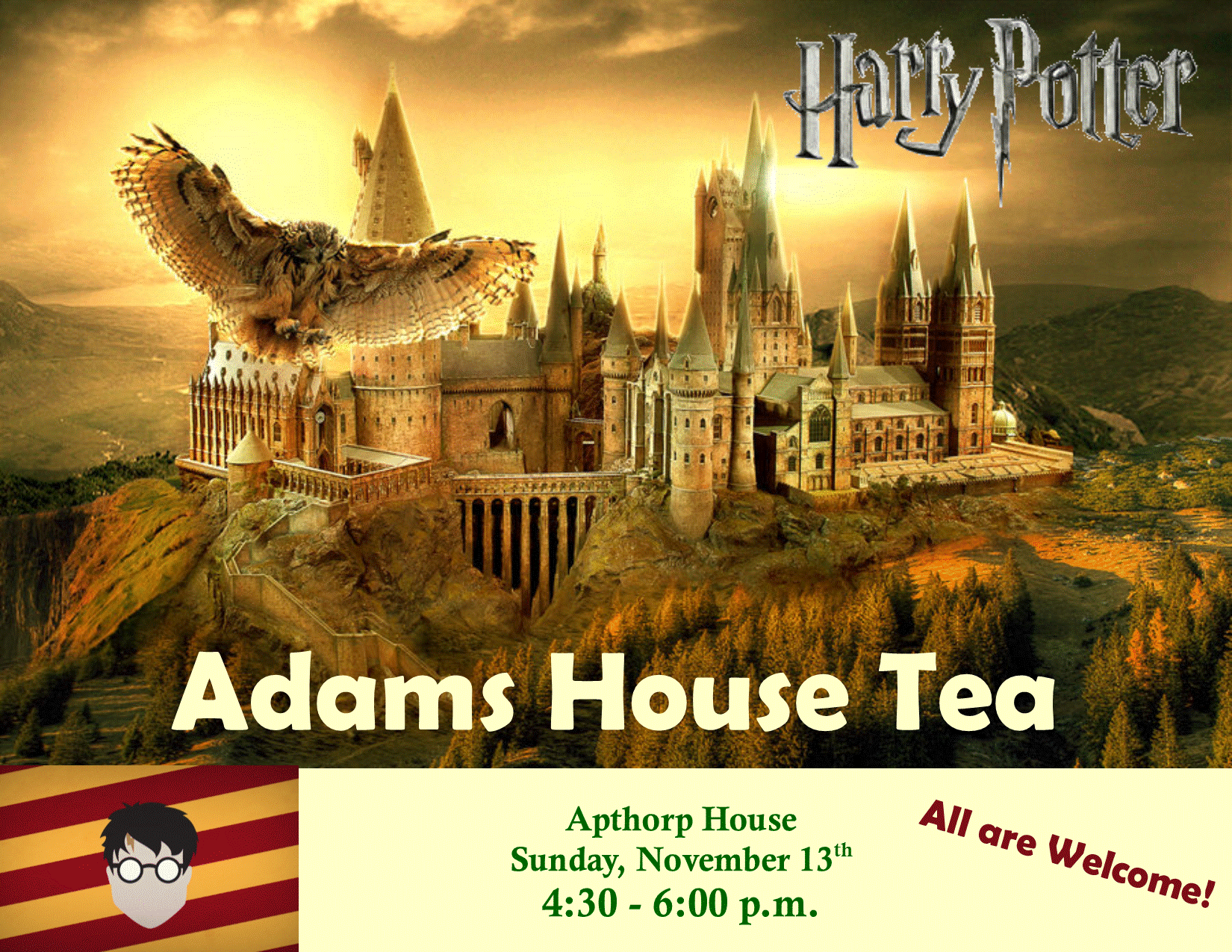 Tea in Apthorp 11/13 4:30 p.m.