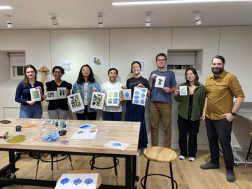 F2023 Reduction Block Printmaking Workshop Group Photo