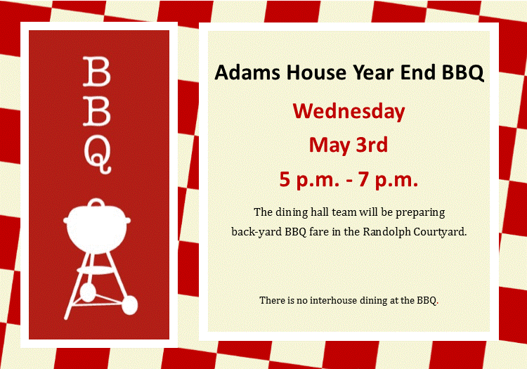 BBQ Randolph Courtyard 5/3 5-7pm